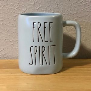 New Rae Dunn Light blue FREE SPIRIT mug